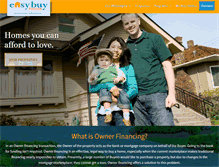 Tablet Screenshot of easybuyownerfinance.com